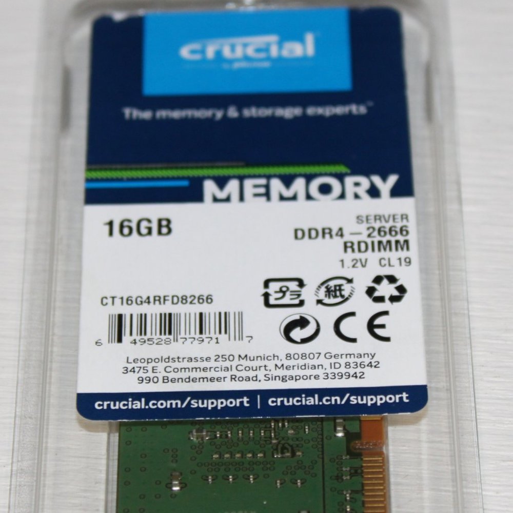Crucial 16Gb Ddr4-2666 Rdimm Memory for PC/Laptop